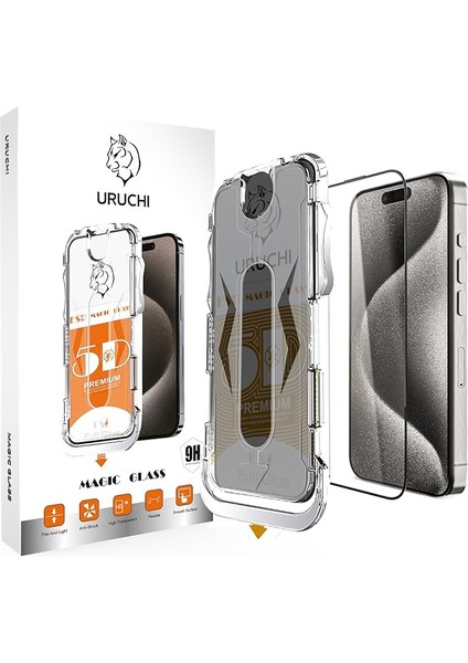 iPhone 16 Pro Max Ile Uyumlu Premıum Gizlilik (Privacy) Ekran Koruyucu 45° Hayalet Görünüm, Kolay Kurulum Hizalama Aparatlı, Darbelere Karşı Ekstra Güçlü ve Toz Bırakmayan Temperli Cam