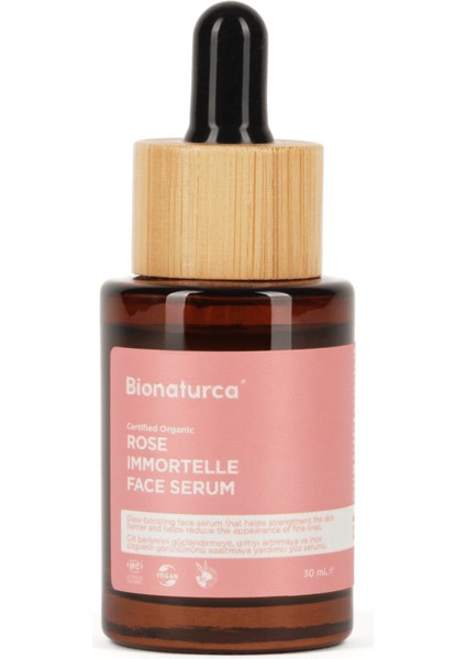 Organik Sertifikalı Gül & Ölmezçiçek Sıkılaştırıcı Yüz Serumu 30 M L- Bionaturca fiyatları