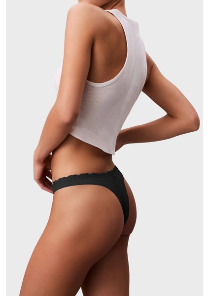 Logolu Tanga 3 Pack Külot LV00QD53003VQ Bayan Külot LV00QD5300 3VQ fırsatları