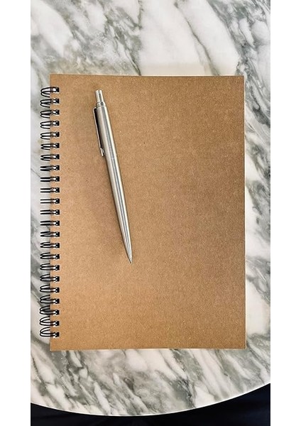 Tanıtım Spiralli Notebook, Kraft Kapaklı, A5 Boyutunda (15X21 Cm), 100 Yaprak (Çizgisiz) modelleri
