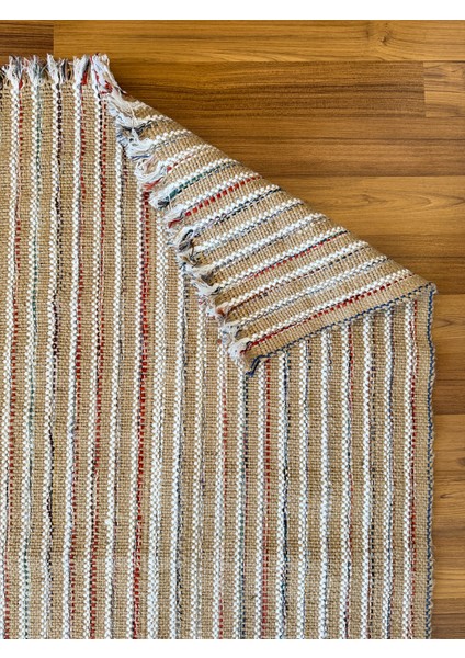 Bohem Tarz El Dokuma Jüt & Pamuk Karışımı Runner Halı Mutfak Salon Hol Yumuşak Şönil Dokusu 80X150CM indirimleri