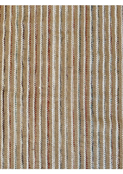 Bohem Tarz El Dokuma Jüt & Pamuk Karışımı Runner Halı Mutfak Salon Hol Yumuşak Şönil Dokusu 80X150CM