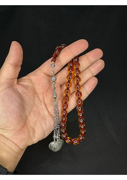 Toz Kehribar Tesbih Koyu Sarı Renkli Kapsül Kesim 10MMX9MM T-571 indirimleri