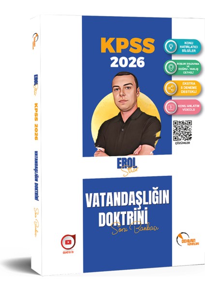 2026 Kpss Vatandaşlık Doktrini Soru Bankası Çözümlü / Erol Sitar / Doktrin Yayınları