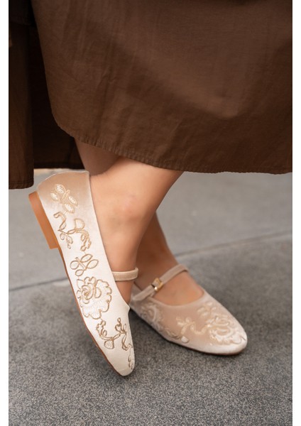 Semy Bej Nakış Detaylı Babet fiyatları