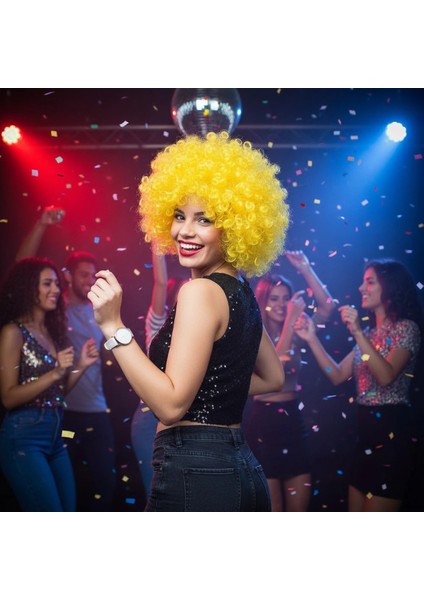Animasyon Parti ve Palyaço Peruğu - Sarı