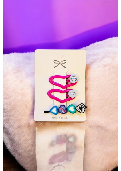 Çocuk Figürlü 4 cm 2 Çıtçıt 1 Adet Tel Toka Seti