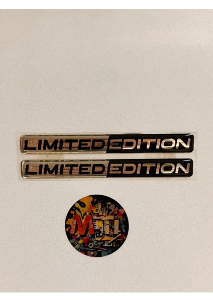 Limited Edition Damla Etiket Silikon 10X1 cm Torpido Bagaj Çamurluk Logo Seti Sticker Ikili Ürün fiyatları