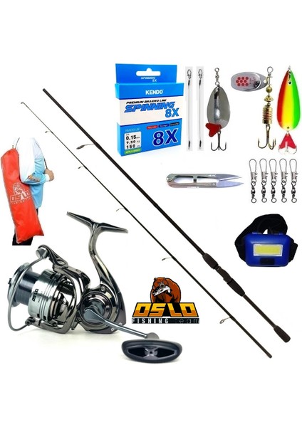Okuma Wave Power 244CM 15-40GR Oslo Next 4000 Turna Spin Olta Takımı Seti