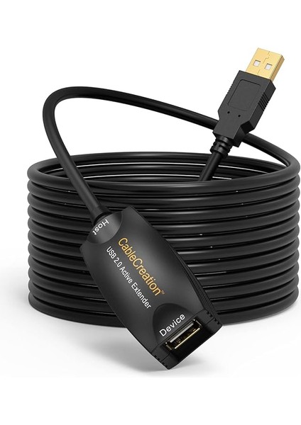 Altın Kaplama 5 M Uzunluğunda Süper Hızlı USB 2.0 Aktif Uzatma Kablosu, USB 2.0 Uzatma USB A Konnektör, Dişi Kablo Üzerinde, 5 M / 16 Fit Oculus Rift, Gamepad, Cctv, Dvr ve Daha Fazlası Için.
