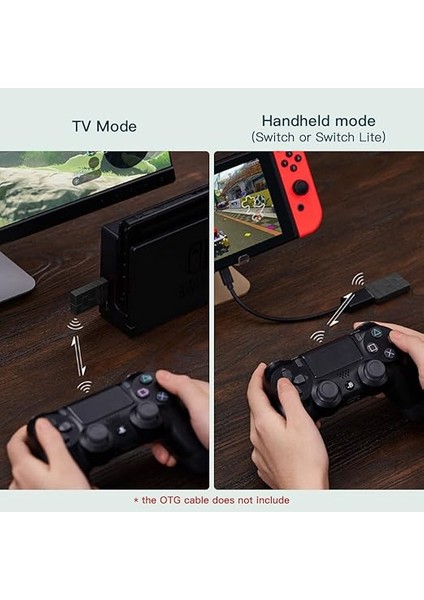 Kablosuz USB Adaptörü 2, Xbox Series, Joycons, Switch Pro, Ps5, Ps4, Ps4 Pro, Ps3 On Switch Için Bluetooth Anahtar Denetleyicileri Adaptörü, Pc, Android, Raspberry Pi, Retrofreak (Siyah) indirimleri