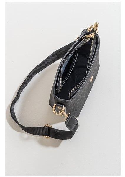 Kadın CRVE Siyah Basklı Çanta