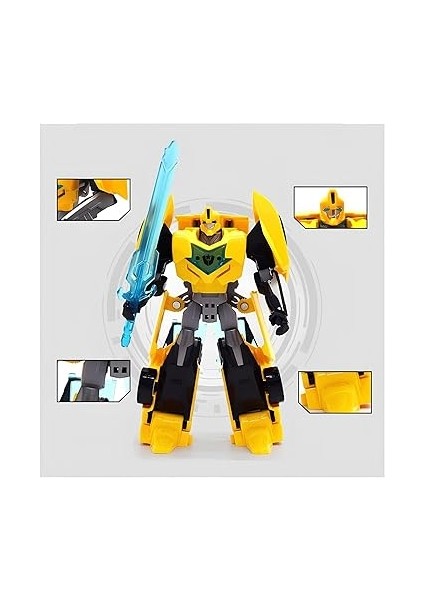 Dönüşebilen Savaşçı Robot Araba Sarı modelleri