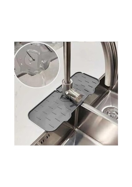 Life Su Tutucu Silikon Gri Musluk Matı MIT1033 modelleri