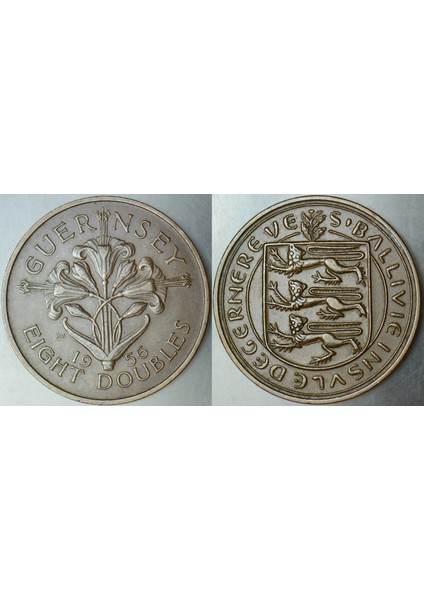 Guernsey 8 Doubles 1956 Bronz 31 Mm.