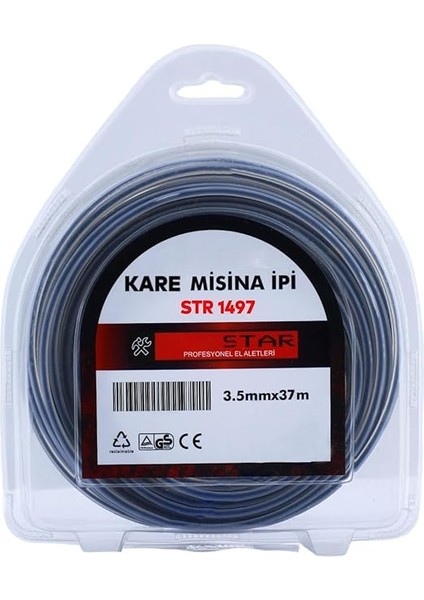 Motorlu Tırpan Kare Misina 3.5 mm 37 Metre Çim Ot Biçme Teli Extra Güçlü Profesyonel 3 Adet fiyatları