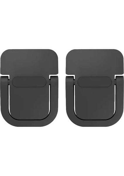 Metal 2 Adet 5mm 3m Yapışkanlı Katlanabilir Ultra Mini Laptop Standı,portatif Taşınabilir Siyah