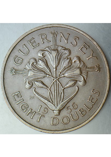 Guernsey 8 Doubles 1956 Bronz 31 Mm. modelleri