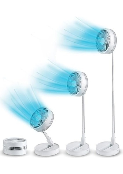 Fold & Cold – Uzatılabilir Mini Vantilatör, Pilli, Güçlü USB Vantilatör, 10 Saat Çalışma Süresi, Esnek Ayaklı ve Masa Vantilatörü, 1 M Yüksekliğe Kadar Uzatılabilir fiyatları