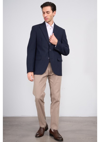 4648 Erkek Kırlangıç Yaka 6 Drop Lacivert Tek Ceket fiyatları