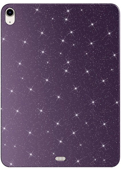 iPad Air 11 2025 M3 Simli Parlak Görünümlü Nxxa Tablet Koton Kılıf - Derin Mor