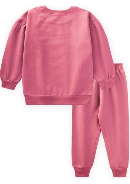 Etiket Detaylı Sweatshirt Takım 1-7 Yaş Mercan fiyatları