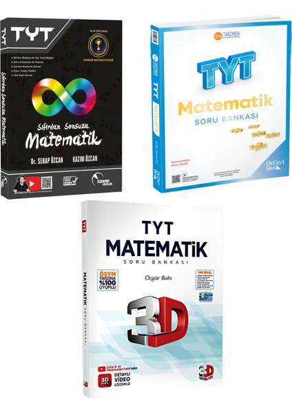 2026 Tyt Matematik Seti (Sıfırdan Sonsuza Matematik + 345 Tyt Matematik + 3D Tyt Matematik)