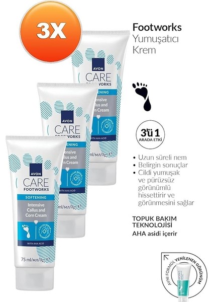 Ayaklar Için Yumuşatıcı Krem 75 Ml. Üçlü Set fiyatları
