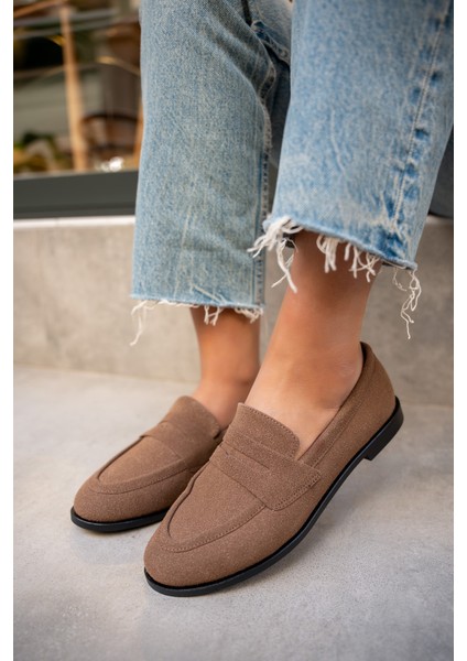 Desna Acı Kahve Süet Düz Taban Ayakkabı fiyatları