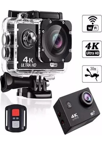 Kask Kamerası 170 Derece 16 Mp 4K Ultra Hd Wifi Aksiyon Kamerası Kumandalı Kamera fiyatları