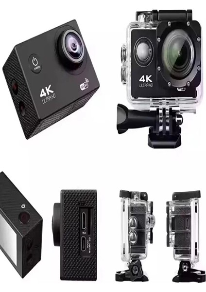 Kask Kamerası 170 Derece 16 Mp 4K Ultra Hd Wifi Aksiyon Kamerası Kumandalı Kamera fırsatları