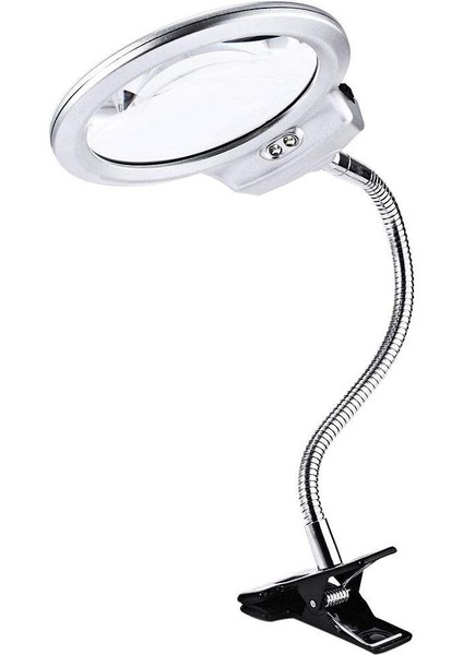 Masaüstü Mandallı Ledli Aydınlatma 5x Büyütme Büyüteç - Model No By7 fiyatları