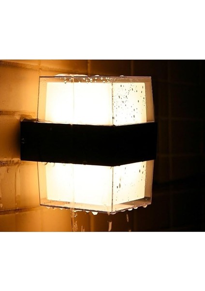 Geldi Prizma LED Aplik 12 Watt Gün Işığı 3200K Iç Mekan ve Dış Mekan Cata Bora LED Aplik IP54