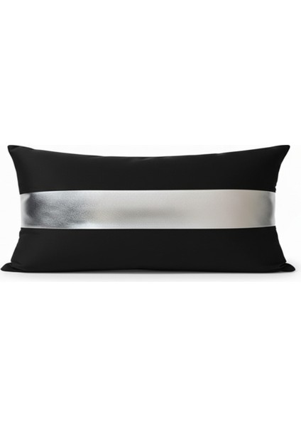 Gümüş Detay Kırlent Yastık Kılıfı Leke Tutmaz Silinebilir