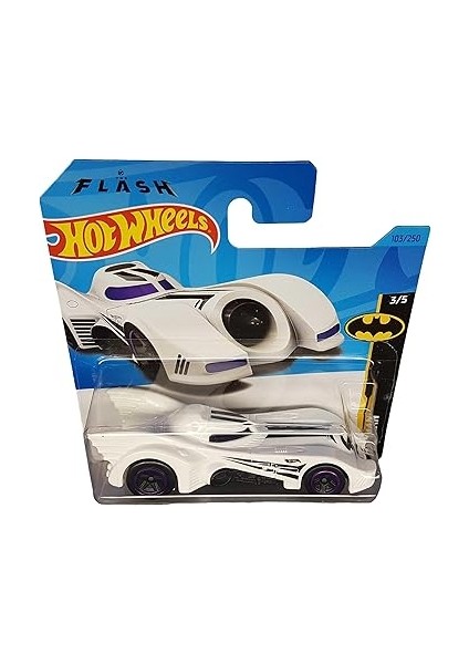 Wheels - Batmobile - Batman: The Flash 3/5 - HKJ74 - Short Card - Dc - Beyaz - Mattel 2023 fiyatları