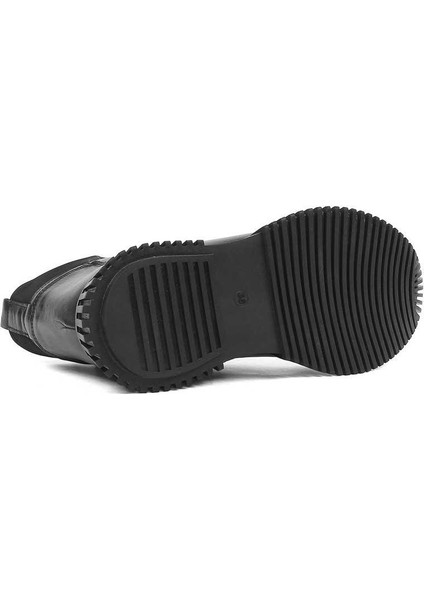 Kadın Siyah Fermuarlı Deri Bot indirimleri