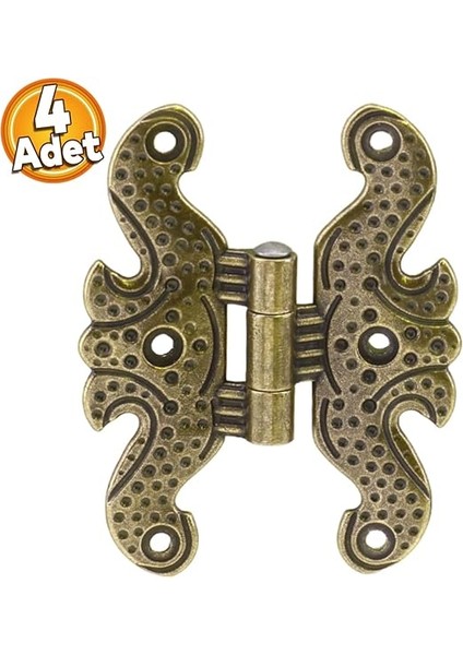 Mobilya Dolap Kapak Hobi Menteşesi Metal Kelebek Menteşe Büyük Antik Sarı 4 Adet modelleri