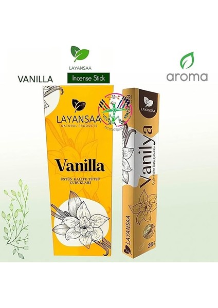 Vanilya (Vanilla) Kokusu Özel Aroma Kokusu 20 Adet 1 Paket Çubuk Tütsü fiyatları