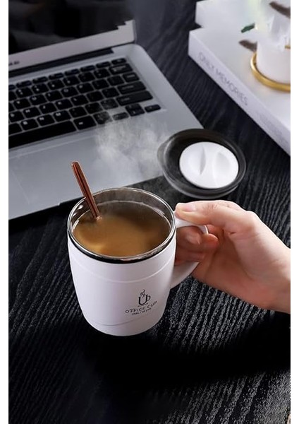 L Çelik Beyaz Sıcak Soğuk 500 ml Kahve El Termos Kupa Mug CIN558BY fiyatları