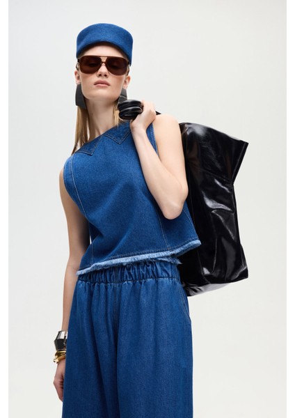 Denim Palazzo Pantolon indirimleri