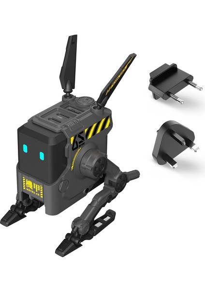 Alpha Hızlı Şarj Cihazı Gan, 65 W, 3 Bağlantı Noktalı Hızlı Şarj Cihazı, Seyahat Için Çoklu Fişli, Ingiltere/abd/abd Için Evrensel Şarj C