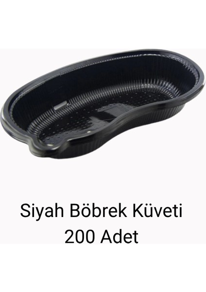 Siyah Plastik Böbrek Küveti 200 Adet
