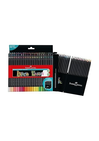 116450 - Renkli Kalemler Blackwood, Black Edition, 50'li Kutu, Parlak Renkler, Yumuşak Çizgili, Siyah Ahşap fiyatları