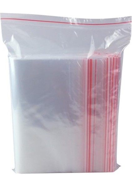 Torba Şeffaf Kilitli Poşet Tüm Ebatlar 100'LÜ (13X16 Cm)