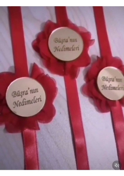 Kına Gecesi Kına Malzemesi Isme Özel Pleksi Nedime Bilekliği 10 Adet