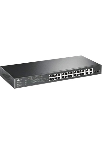 TL-SL2428P, Jetstream 24-Port 10/100MBPS + 4-Port Gigabit Smart Switch With 24-Port Poe+