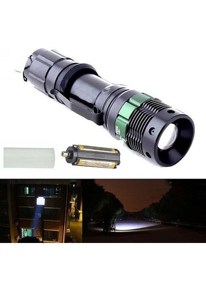 Cree Q5 Uzun Menzil El Feneri - Zoom - Aaa Destekli indirimleri