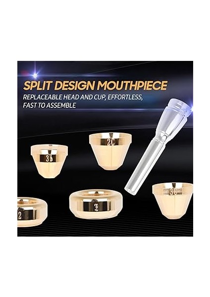 Pç Gümüş Kaplama Trompet Ağızlığı 3c 2c 2b 3b Korna Ağızlığı Trompet Parçası Başlangıç ve Profesyonel Çlar Için modelleri