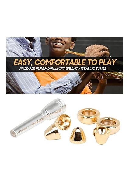 Pç Gümüş Kaplama Trompet Ağızlığı 3c 2c 2b 3b Korna Ağızlığı Trompet Parçası Başlangıç ve Profesyonel Çlar Için fırsatları