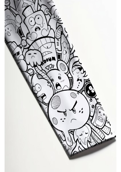 Doodle Tekli Oyuncu Sporcu Kolluk Gamer Sleeve Buffed modelleri